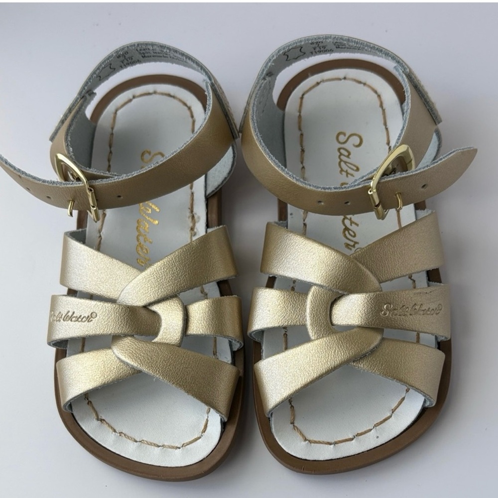Salt Water original Kids Gold Sandals